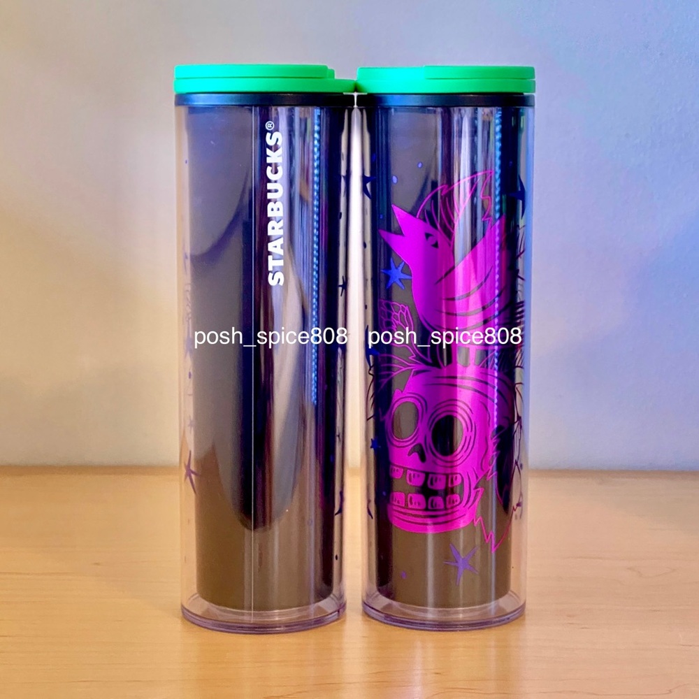 STARBUCKS SKULL & CROW Halloween Tumbler